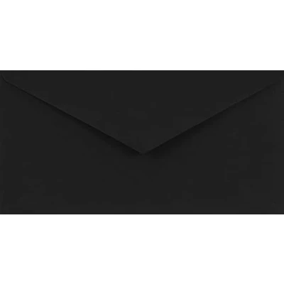 Abbildung von Netuno 25 Umschläge Schwarz DIN lang 110 x 220 mm 115g Sirio Color Nero Briefumschläge Briefhüllen Einladungsumschläge Papierbriefumschläge schwarze black envelope