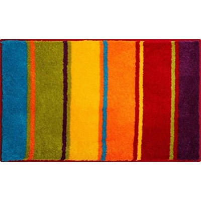 Abbildung von Grund Badteppich 100% Polyacryl, ultra soft, rutschfest, ÖKO TEX zertifiziert, 5 Jahre Garantie, SUMMERTIME, Badematte 60x90 cm, multicolored