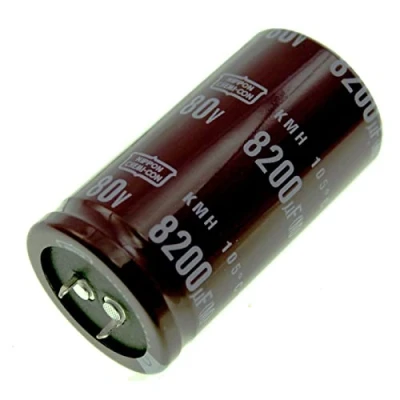 Abbildung von Kondensator Elko Radial 8200µF 80V Elektrolytkondensator Snap In bis 105C 8200uF Electrolytic Capacitor from United Chemi Con