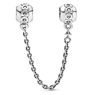 Abbildung von PANDORA Moments Gereihte Herzen Komfortkette Sterling Silber 791088 05