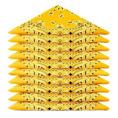 Abbildung von ...KARL LOVEN BANDANA 5 Stück Apfelgrün Paisley Mandala Muster 100% Baumwolle TÜV geprüft Dicker Stoff 20 Exklusivfarben