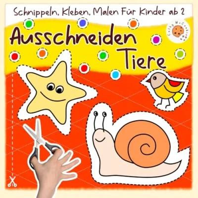 Abbildung von Ausschneiden für Kinder ab 2 Tiere: Ausschneidebuch 2, 3, 4 Jahre, Mädchen und Jungen; Schneiden Lernen Kleinkinder im Kindergarten; ... Malen zur Verbesserung der Feinmotorik