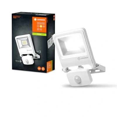 Abbildung von LEDVANCE LED Fluter, Leuchte für Außenanwendungen, Warmweiß, Integrierter Tageslicht und Bewegungssensor, Endura Flood Sensor, 20 Watt