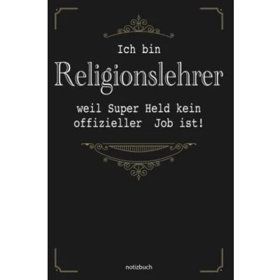 Abbildung von Geschenk Religionslehrer Notizbuch: Notizbuch als für den besten A5 / liniert 120 Seiten Tagebuch Terminplaner ... Mann zum Abschied Abschiedsgeschenk