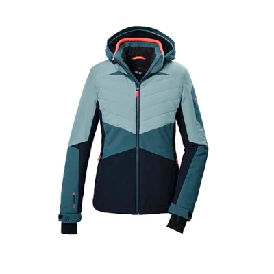 Abbildung von killtec Damen Skijacke/Funktionsjacke mit abzippbarer Kapuze und Schneefang KSW 34 WMN SKI JCKT, hell eisblau, 46, 41967 000