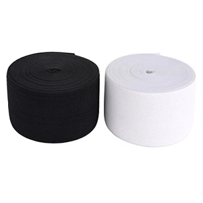 Abbildung von Gummiband 25 m 50 mm Breit Schwarz oder Weiss (Schwarz)