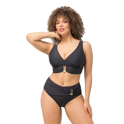 Abbildung von Ulla Popken Damen Sophia, Schnalle Bikini, Schwarz, 52