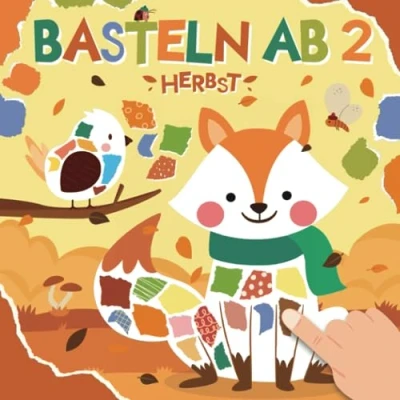 Abbildung von Basteln ab 2 Jahre Herbst: Reißen, Kleben und Basteln! Mein Erstes Bastelbuch mit tollen farbigen Herbst Bastelvorlagen I Bastelset für Kinder Mädchen Jungen