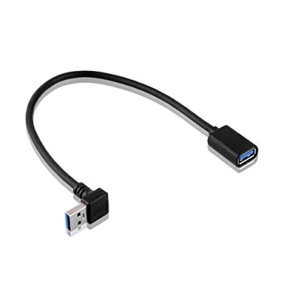 Abbildung von S SIENOC 30cm USB 3.0 Winkel Adapter 90 Grad Winkeladapter A Stecker zu Buchse kompatibel mit Allen Kabeln optimale Kabelführung (A Buchse)