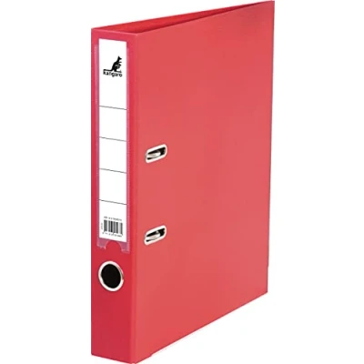 Abbildung von Kangaro PP Kunststoff Ordner 5 cm Rückenbreite DIN A4. Farbe Rot (Ringordner, Aktenordner, Briefordner)