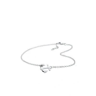 Abbildung von Elli Fussschmuck Anker Fußkettchen, Damen, Größe: 25, Silber