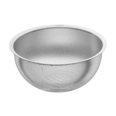Abbildung von HENCKELS by ZWILLING TRIO Küchensieb 24 cm, rostfreier Loch Edelstahl