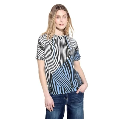 Abbildung von Cecil Damen T Shirt mit Kapuze, universal blue, L