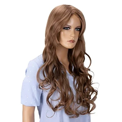 Abbildung von CAISHA 70cm Perücke Voluminös Langhaar Cosplay Theater Show Gewellt Brünett FP713g