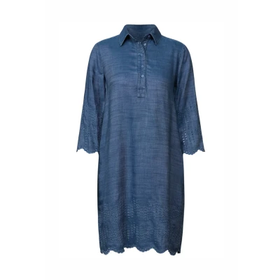 Abbildung von Cecil MIT Stickerei Jeanskleid, Damen, Größe: Large, Blau