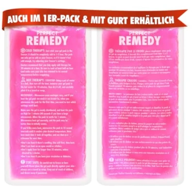 Abbildung von Perfect Remedy Kühlpads für Verletzungen, Wiederverwendbarer Kühlpack &amp; Wärme Kompressen, Kühlpad Schmerzlinderung, Kühlpacks Gel Knie, Rücken, Hals, Knöchel [2 Stück, Regulär, Pink]