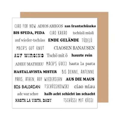 Abbildung von Edition Seidel Premium quadratische Glückwunschkarte zum Abschied mit Umschlag. Abschiedskarte Spruch für Frau Mann Kollegin Kollege Pension Rente Ruhe (ASQ115 SW025)