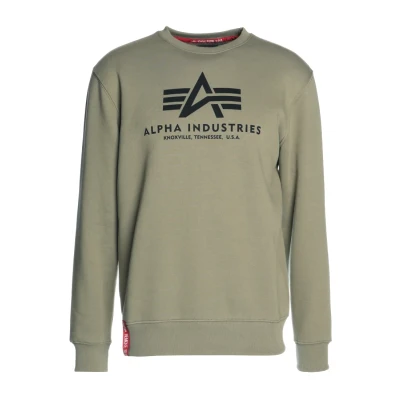 Abbildung von Alpha Industries Basic Sweatshirt olive, Herren, Größe: XXL, Olive