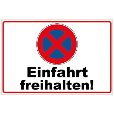 Abbildung von Schild Einfahrt freihalten aus Alu/Dibond 300x200 mm 3 stark