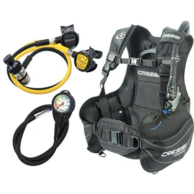 Abbildung von Cressi Tauch Start Scuba Set, Schwarz, L