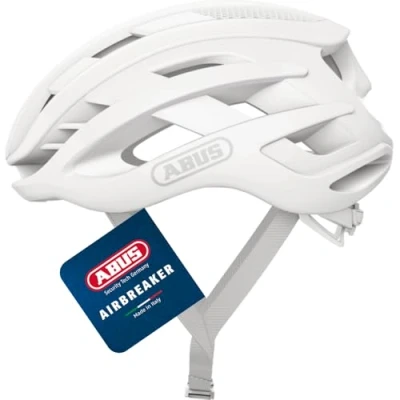Abbildung von ABUS Rennradhelm AirBreaker High End Fahrradhelm für den professionellen Radsport Jugendliche und Erwachsene Helm Damen Herren Pure White, Größe L