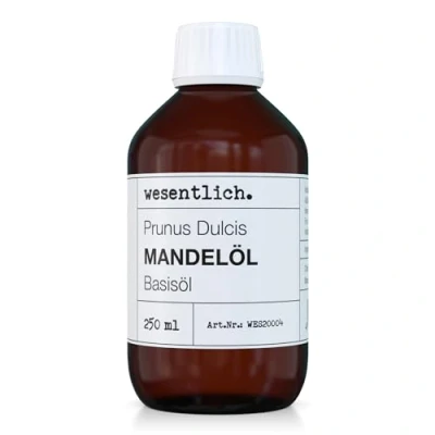 Abbildung von Mandelöl 250ml 100% reines Basisöl von wesentlich. natürliche Pflege für Haut und Haar