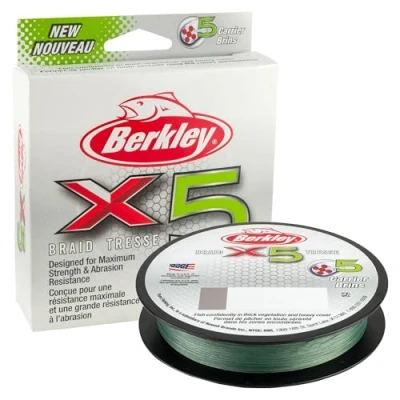 Abbildung von Berkley X5 Braid Low Vis Green 150m 0,30mm 31,5kg Geflochtene Schnur