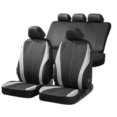 Abbildung von WALSER Dundee ZIPP IT 11857 Sitzschonbezug schwarz Polyester vorne und hinten VOLKSWAGEN: Golf 4 Variant, Beetle, Polo IV Hatchback, SKODA: Fabia 2
