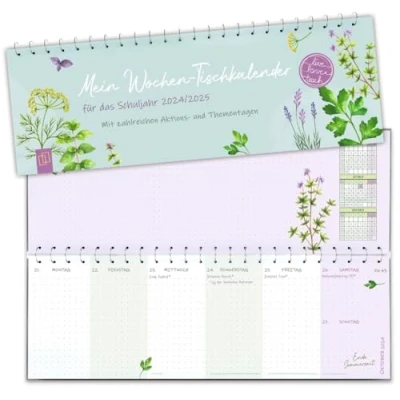 Abbildung von Mein Wochen Tischkalender für das Schuljahr 2024/2025: Mit zahlreichen Aktions und Thementagen (live love teach)