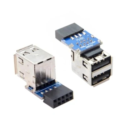 Abbildung von chenyang 2 Pack USB 2.0 Frontpanel Header 9/10polig 1 Stecker auf Buchsen Mainboard Port Verlängerungsadapter