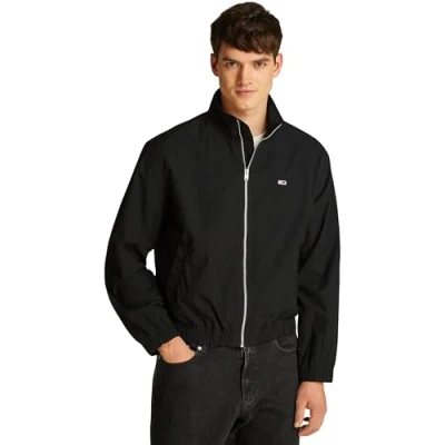 Abbildung von Tommy Jeans Essential Jacket Leichte Jacke, Herren, Größe: 48, Black