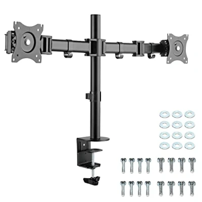 Abbildung von RICOO Monitorarm Monitorhalterung 2 Monitore Arm Monitor Halterung Tisch, TS5811 VESA Tischhalterung für 15 27 Zoll Arme Computermonitore Bildschirmhalterung Bildschirm Halter Monitorhalter