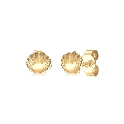 Abbildung von Elli Muschel Maritim MEER Ohrringe goldcoloured, Damen, Größe: One Size, Gold coloured