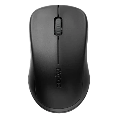 Abbildung von Rapoo 1680 Silent kabellose Maus wireless Mouse 2.4 GHz Computermaus 1000 DPI Sensor 12 Monate Batterielaufzeit ergonomisch für PC &amp; Mac schwarz