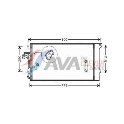 Abbildung von PRASCO VNA5244D Klimakondensator mit Trockner 15,3 13,7 Aluminium 688 R 134a AUDI: Q7
