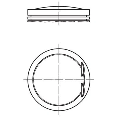 Abbildung von MAHLE ORIGINAL 028 PI 00128 000 Kolben 82,51 mit Kolbenringträger, ohne Kühlkanal AUDI: A4 B8 Saloon, A3 Convertible, Avant