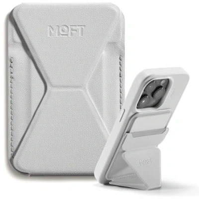 Abbildung von MOFT MagSafe Wallet Ständer für iPhone 16/15/14/13/12 Serie Kompatibel mit MagSafe, MOVAS Vegan Leder Magnetischer Handyständer 3 Betrachtungswinkeln, 2 Kartenhalter (Misty Cove)