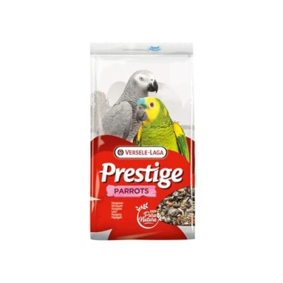 Abbildung von Versele Laga Prestige Parrots 1 kg Ergänzungsfuttermittel für Papageien Hochwertige Getreide und Samenmischung Mit gestreifter Sonnenblumensaat Erdnüssen