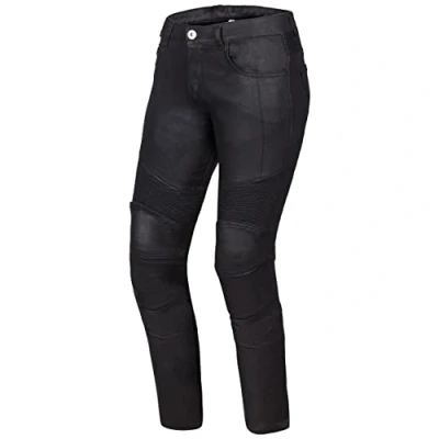 Abbildung von OZONE MOTO Roxy Lady Motorradjeans Damen Aramidfaser Futter Knieprotektoren Stufe 2 Taschen für Hüft und Steißbeinprotektoren Elastische Einsätze Slim Fit