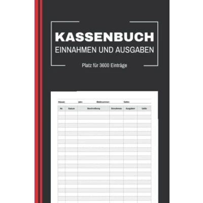 Abbildung von Kassenbuch Kleinunternehmer: für Vereine und Selbständige Haushaltsbuch Einnahmen Ausgaben erfassen A5 3600 Einträge