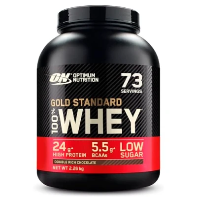 Abbildung von Optimum Nutrition Gold Standard 100% Molkenproteinpulver, Double Rich Chocolate, 73 Portionen