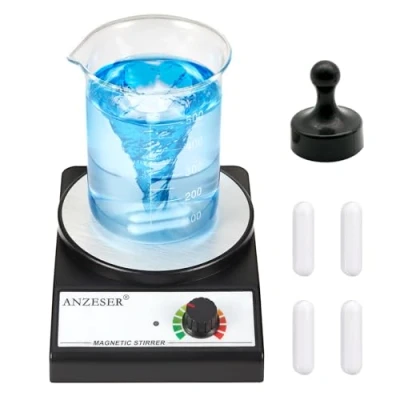 Abbildung von ANZESER Magnetrührer mit Magnetrührstäbe, Drehzahlbereich 0 3500UpM, Rührmenge 3000mL