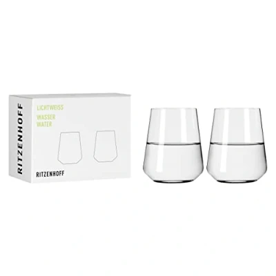Abbildung von RITZENHOFF 6111007 Wasserglas 500 ml Serie Lichtweiss 2 Stück Trinkgläser im Geschenkset, stilvoll Made in Germany