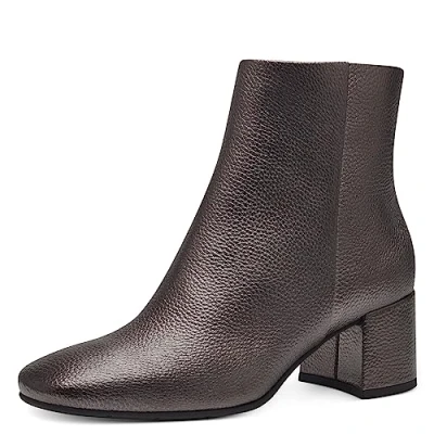Abbildung von MARCO TOZZI Damen Stiefeletten mit Absatz aus Kunstleder Elegant, Silber (Pewter), 38