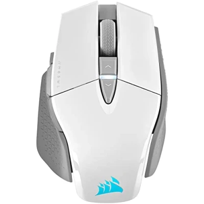 Abbildung von CORSAIR M65 RGB ULTRA Wireless Tunable FPS Gaming Mouse 26.000 DPI Sub 1ms Gewichtssystem Bis zu 120 Std. Akku iCUE Kompatibel PC, Mac, PS5, PS4, Xbox Weiß