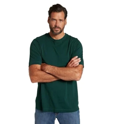 Abbildung von JP 1880 Herren große Größen Übergrößen Menswear L 8XL T Shirt, Basic, Rundhals, gekämmte Baumwolle, bis 10 XL dunkelgrün 702558442