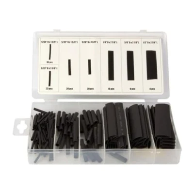 Abbildung von Toolland Schrumpfschlauch Set, 127 tlg., verschiedene Größen, Schwarz