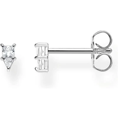 Abbildung von Thomas Sabo Damen Einzel Ohrstecker Dreieck silber, 925 Sterlingsilber