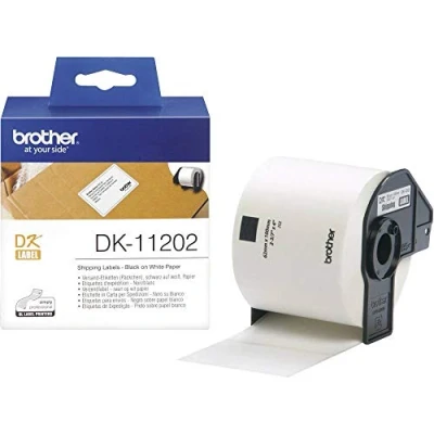 Abbildung von Brother Etikettensystem für Drucker DK 11202 Schwarz/Weiß, 62 x 100 mm (3 Stück)