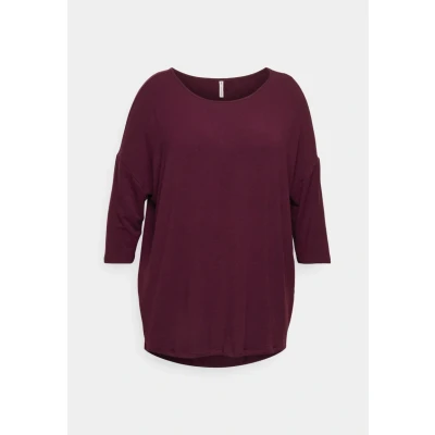 Abbildung von ONLY Carmakoma Carlamour 3/4 Langarmshirt, Damen, Größe: M 46/48, Winetasting